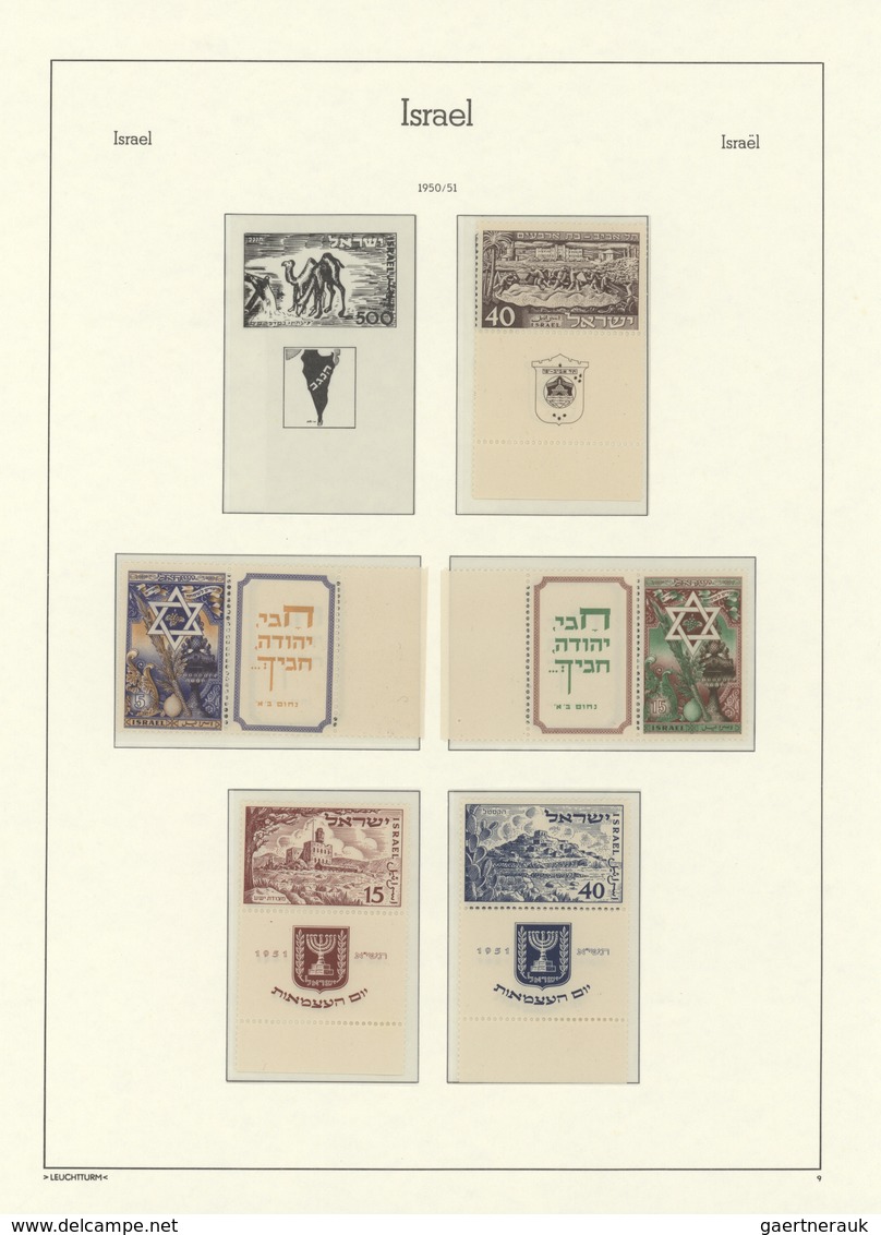 Israel: 1948/2008, MNH collection in three Lighthouse albums, early issues collected sporadically an