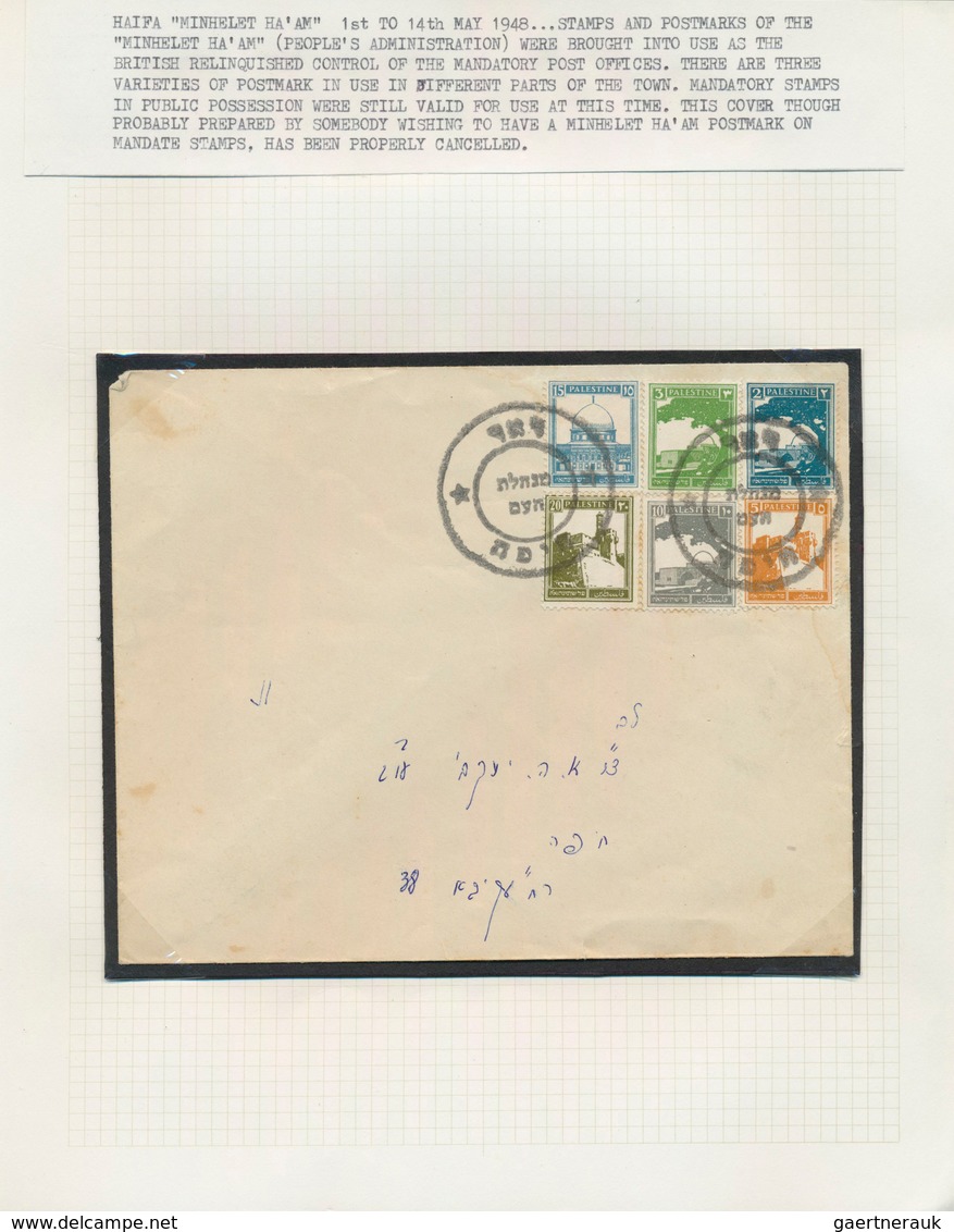 Israel: From 1948 On. INTERIM PERIOD. Big Lot Containing About 98 Semi-official Stamp Issues, Inclus - Lettres & Documents