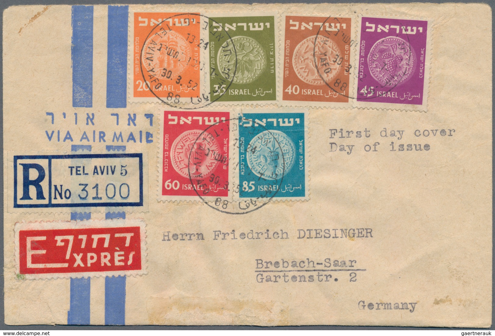 Israel: 1949/1959, holding of apprx 210 covers/cards/used stationeries, comprising commercial and ph