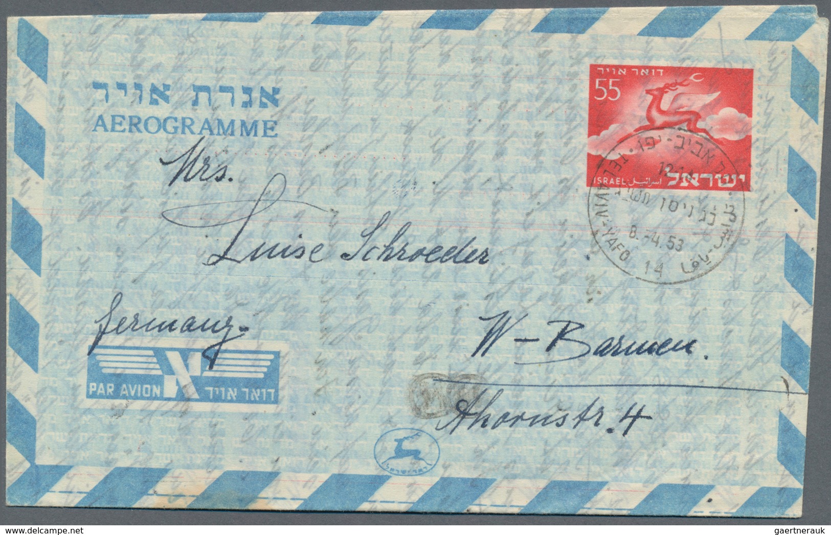 Israel: 1949/1959, Holding Of Apprx 210 Covers/cards/used Stationeries, Comprising Commercial And Ph - Cartas & Documentos