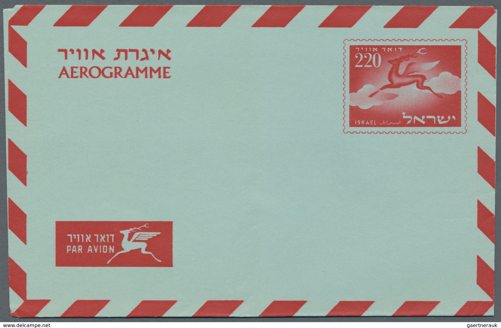 Israel: 1950/1973 (ca.), AEROGRAMMES: accumulation with approx. 900 unused and used/CTO aerogrammes