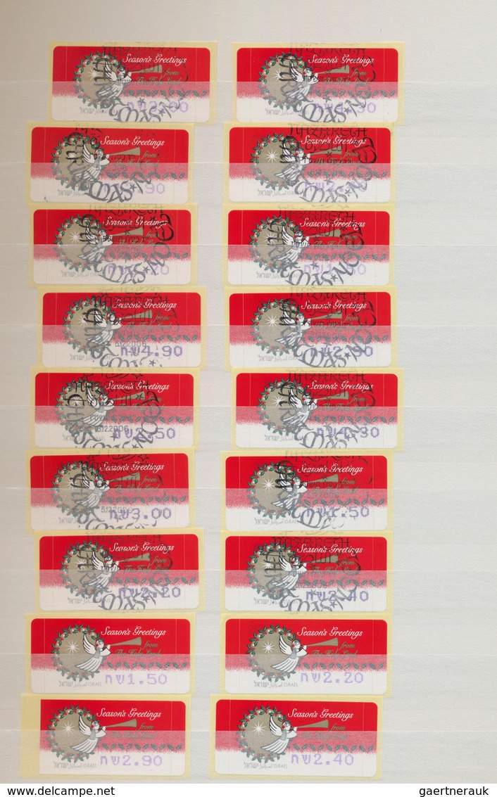 Israel: 1994/2007, MACHINE LABELS, Assortment Of Apprx. 310 Philatelic Covers (f.d.c., Cacheted Enve - Covers & Documents