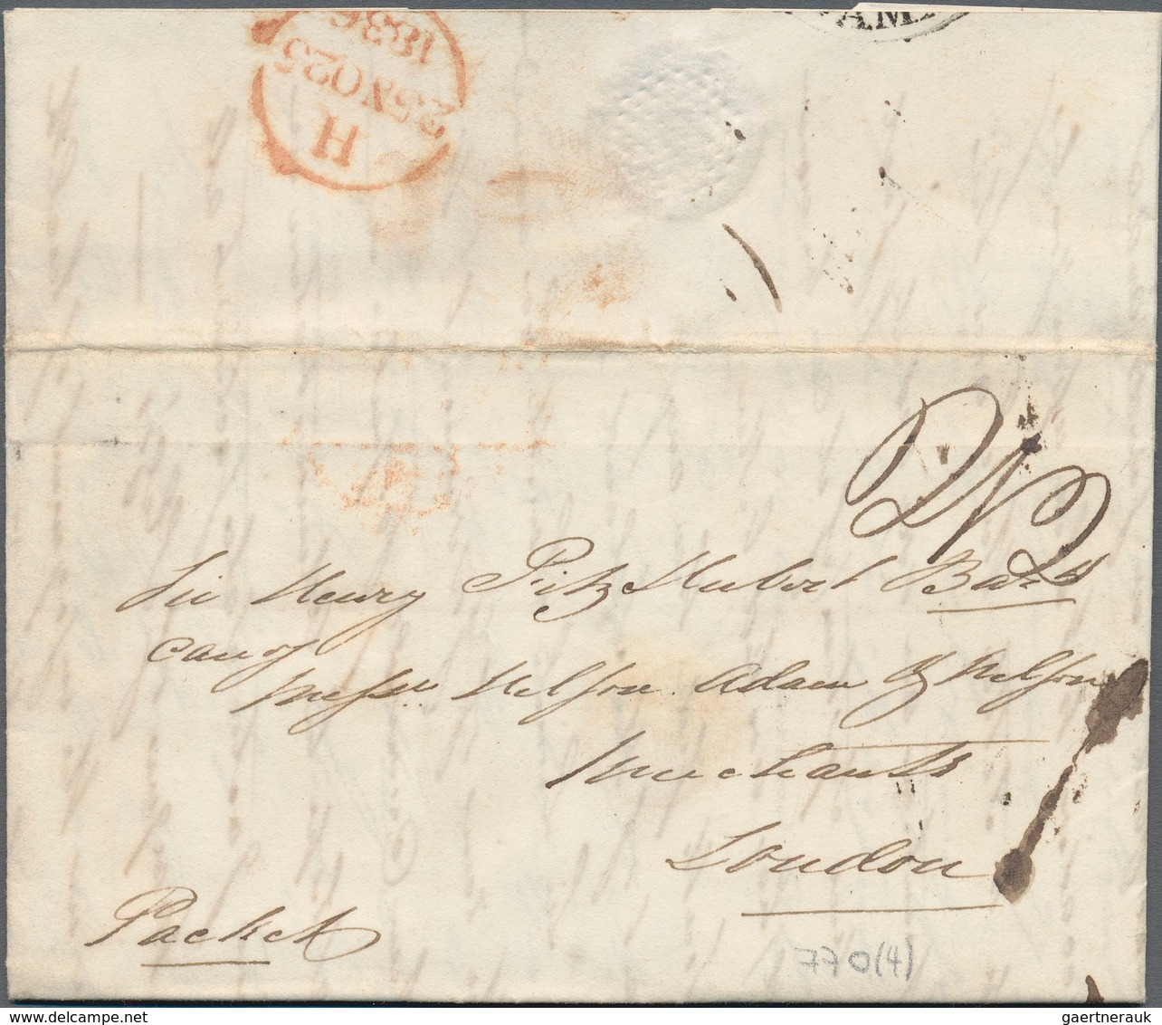 Jamaica - Vorphilatelie: 1794/1836, Four Pre-philatelic Folded Covers, The Earliest Sent 1794 With A - Jamaïque (...-1961)