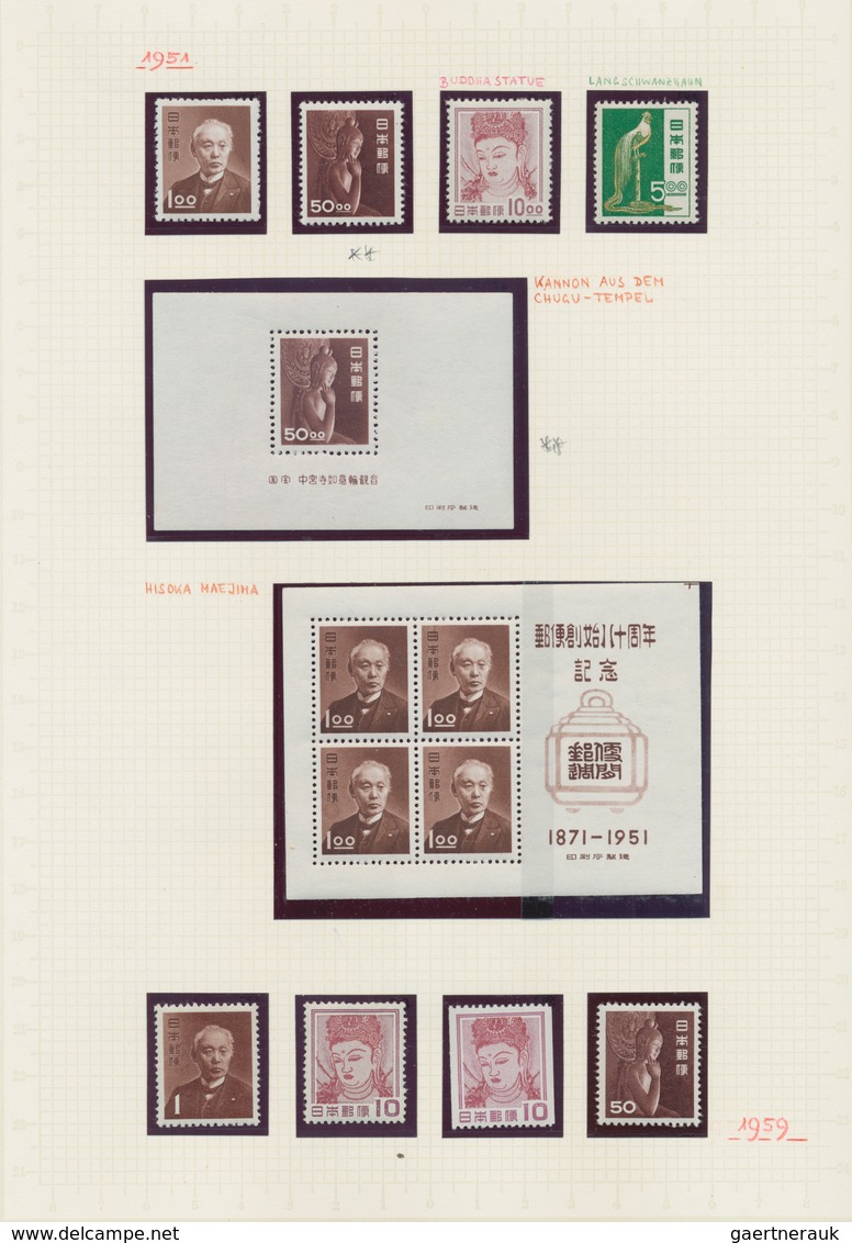 Japan: 1871/1995, collection of definitives mounted in hingeless pouches on self-created Lighthose p