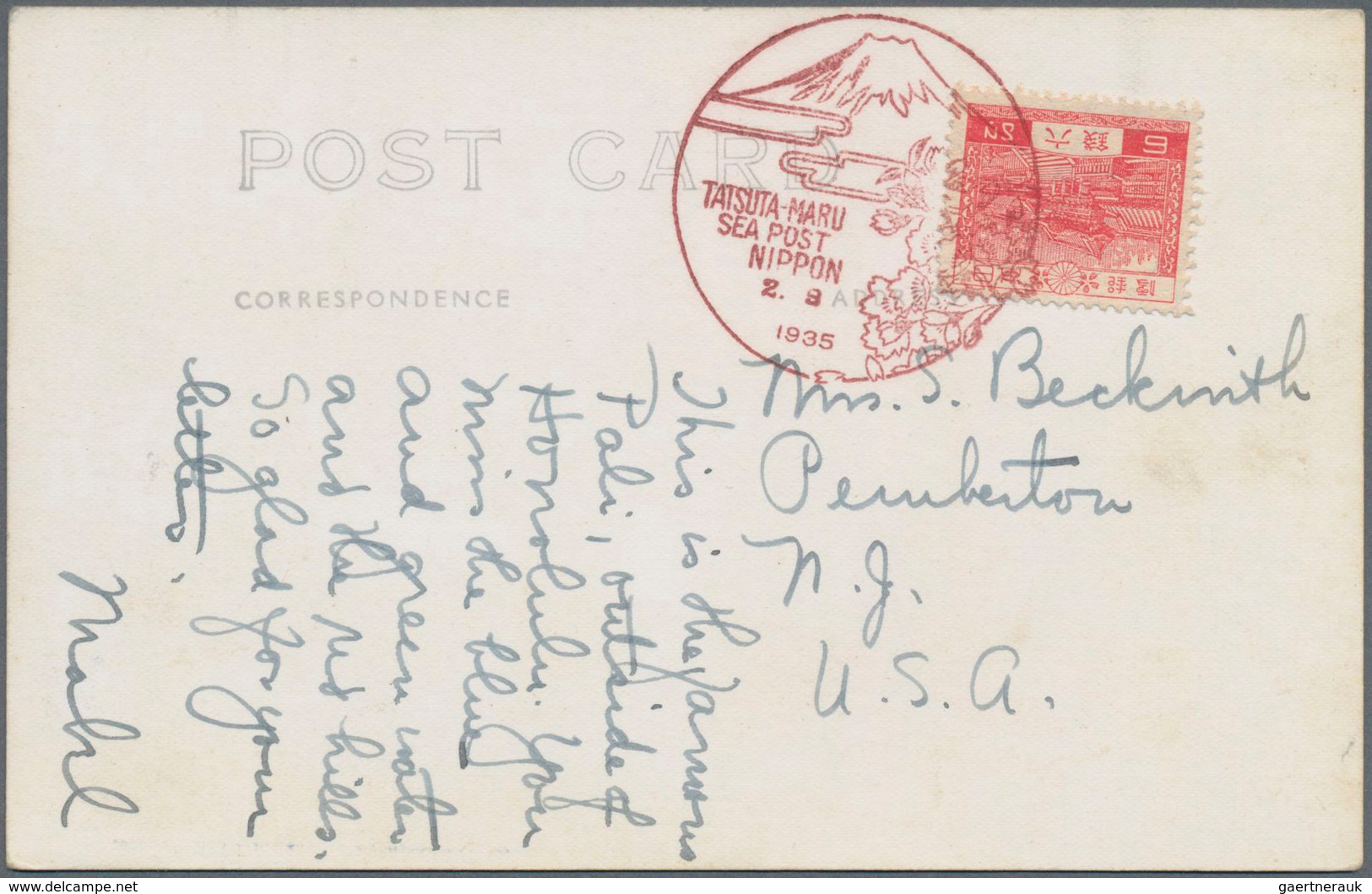 Japan: 1914/37, Covers (5), Franked Ppc (2) And Uprated Stationery All Used Foreign Inc. Japanese Fo - Other & Unclassified