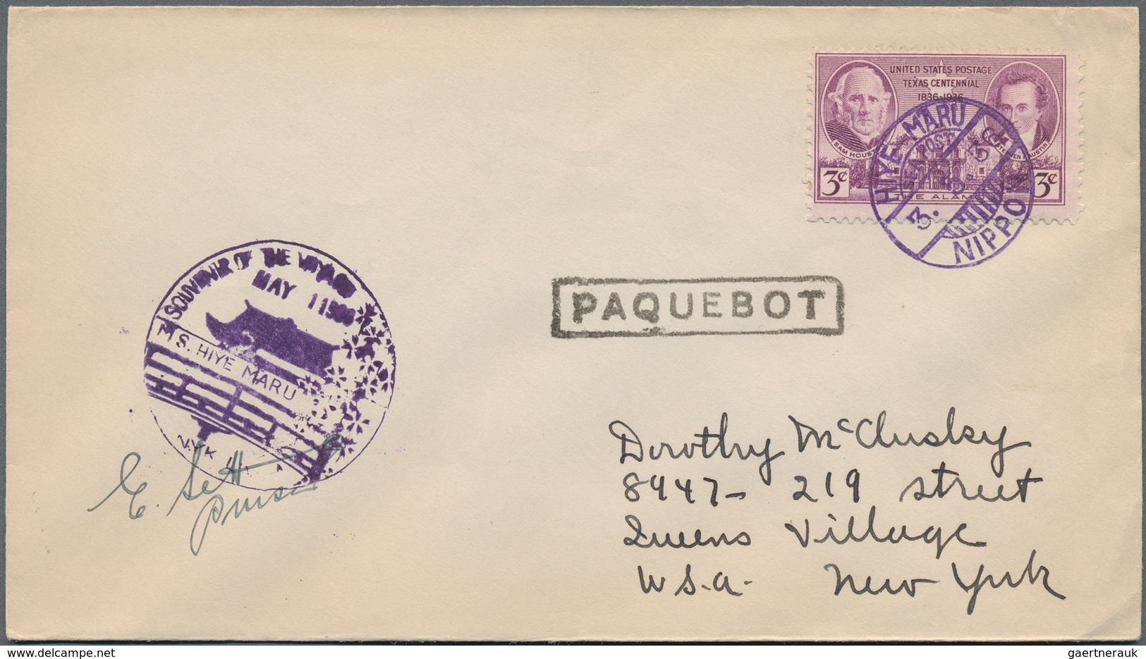 Japan: 1930/36, Covers (10) With Paquebot-marks Or SPO Marks Of NYK (8), States Lines (1) Or Canadia - Otros & Sin Clasificación