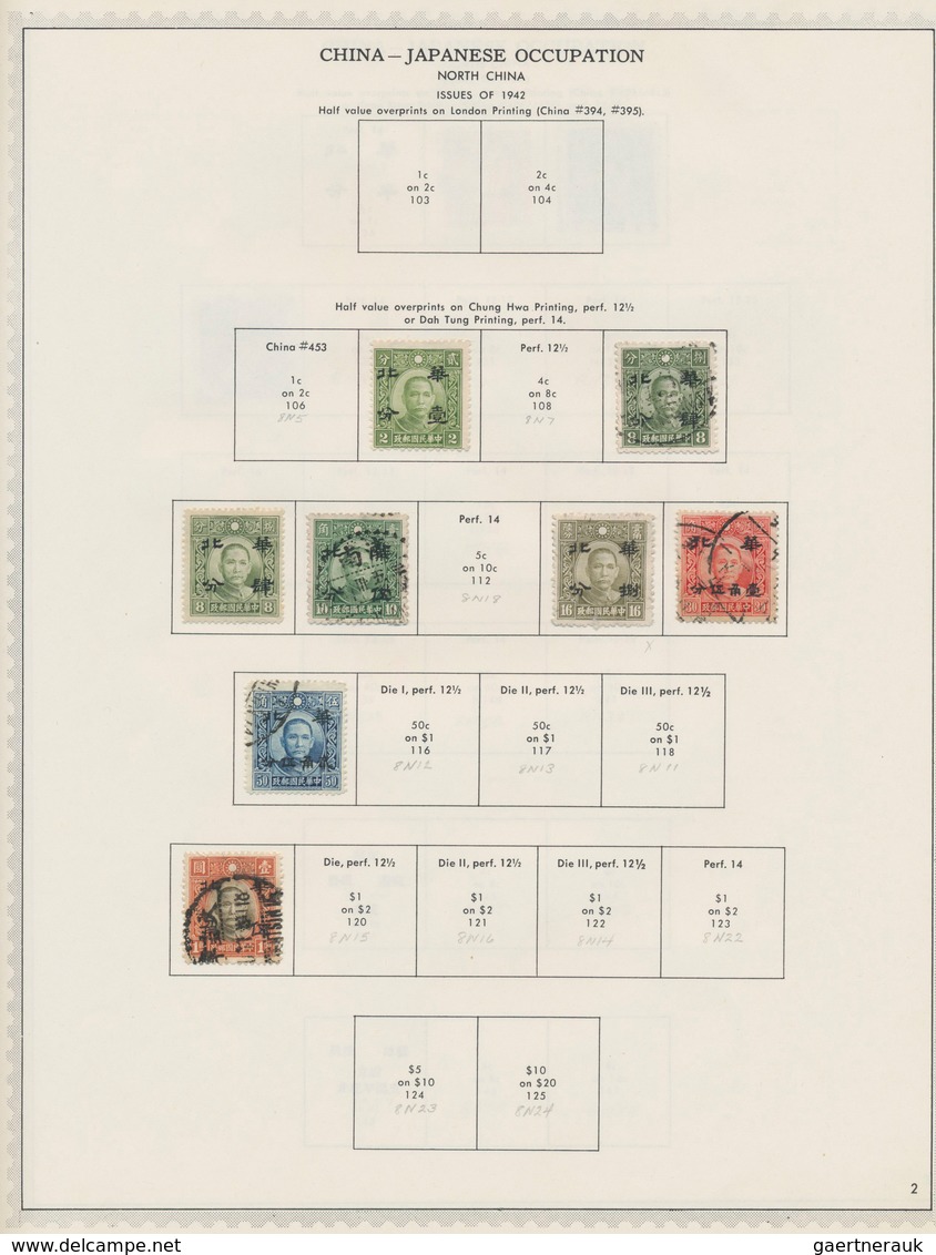 Japanische Besetzung WK II - China: China, 1941/45, Mint And Used Of All Districts On Minkus Pages A - 1941-45 China Dela Norte