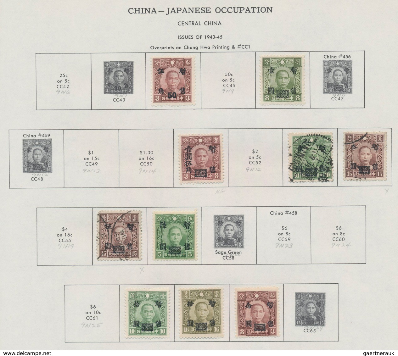 Japanische Besetzung WK II - China: China, 1941/45, Mint And Used Of All Districts On Minkus Pages A - 1941-45 China Dela Norte