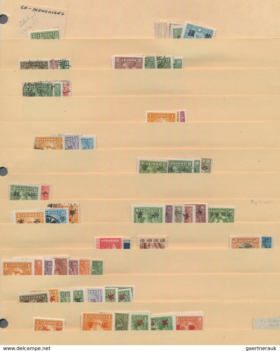 Japanische Besetzung WK II - China: China, 1941/45, mint and used of all districts on Minkus pages a