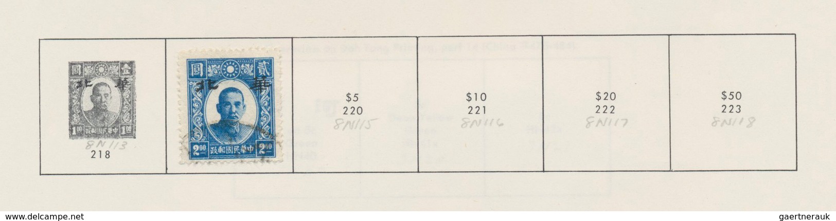 Japanische Besetzung WK II - China: China, 1941/45, mint and used of all districts on Minkus pages a