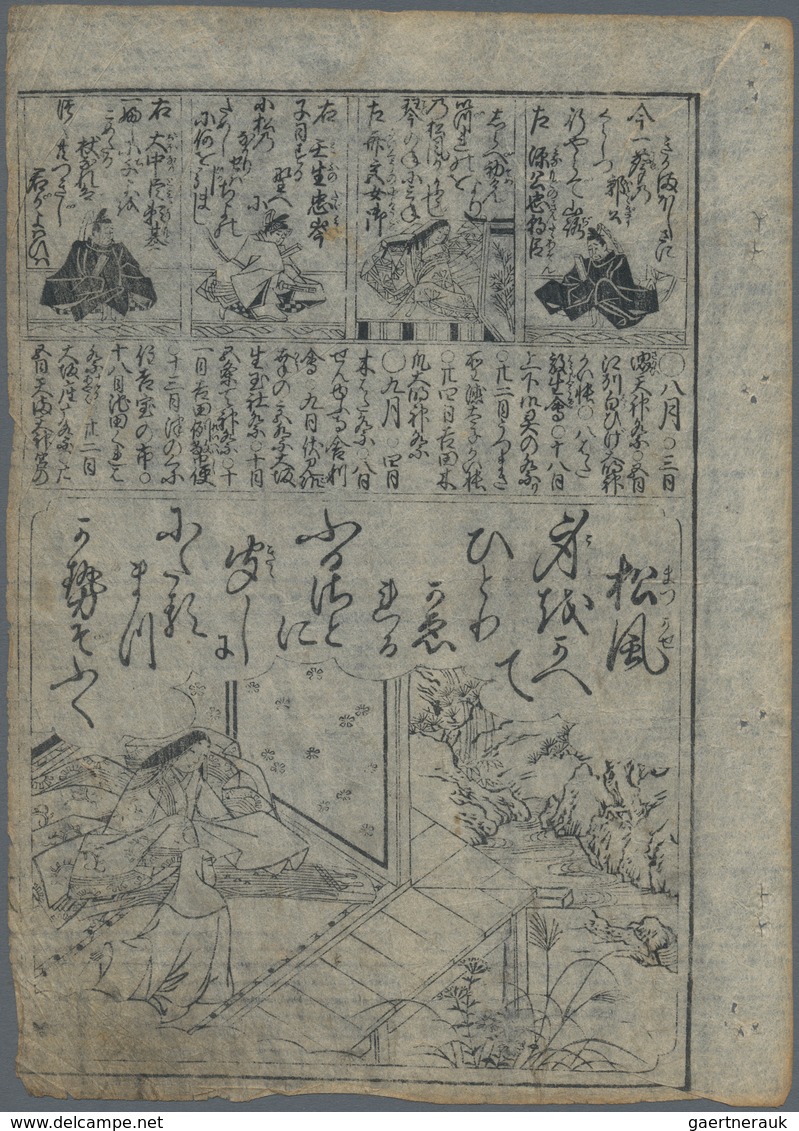 Japan - Besonderheiten: 1790/1890, japanese woodcuts and books, total 33 woodcuts/drawings on native