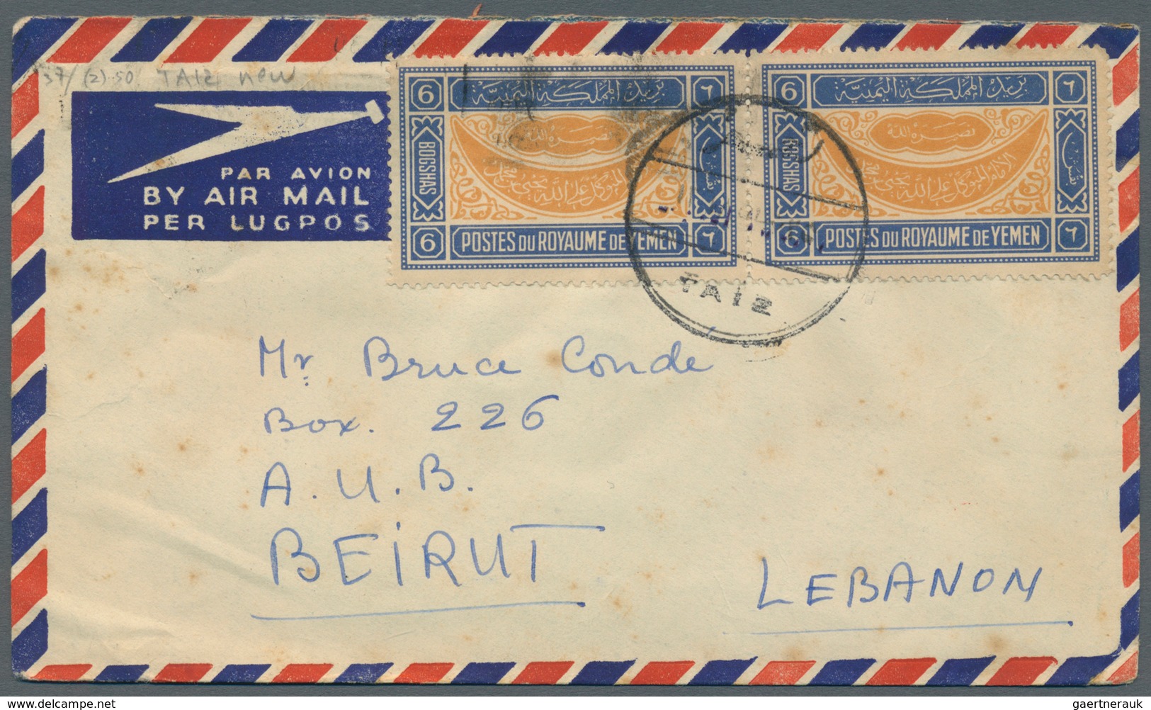 Jemen: 1950s, Group Of 21 Commercial Covers, Incl. Registered And Airmail, Nice Range Of Postmarks ( - Jemen