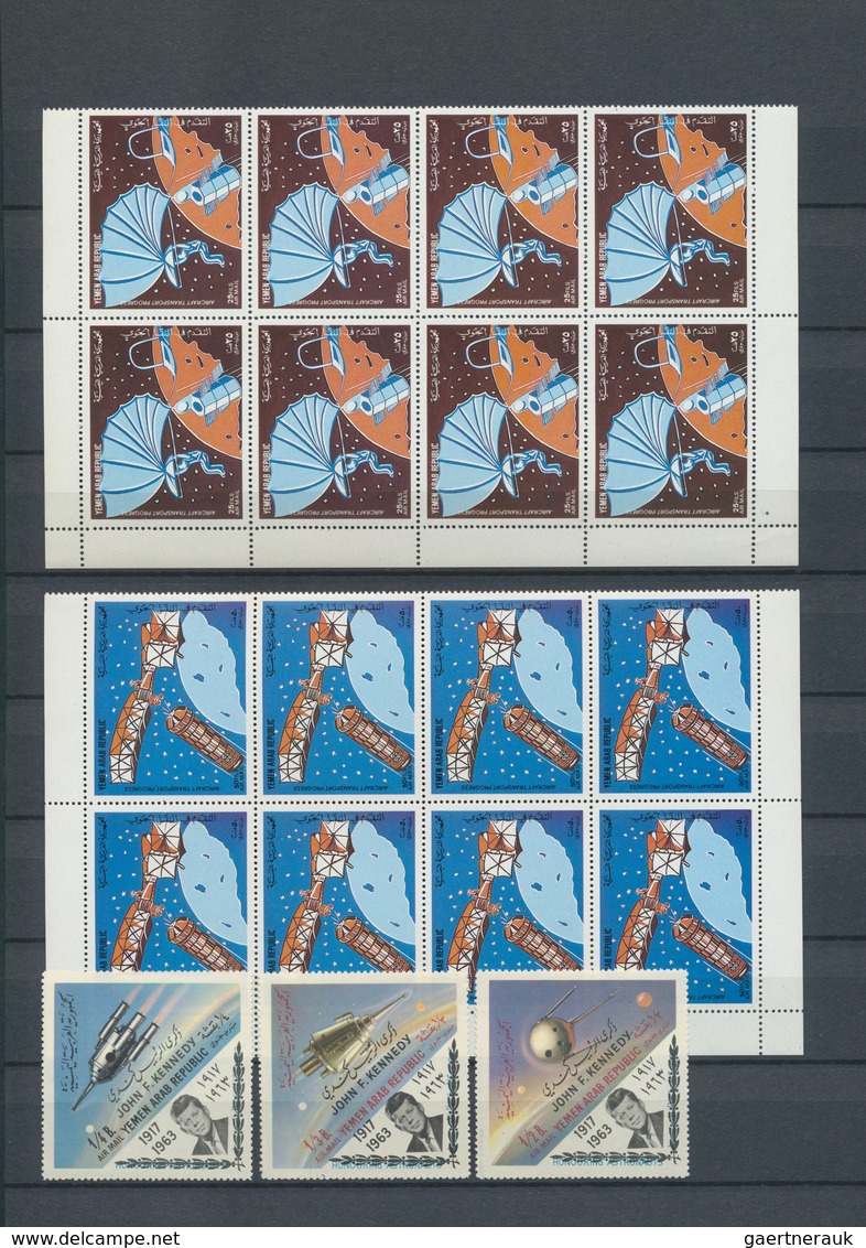 Jemen: 1959/1983, MNH Accumulation Incl. Many Complete Sets, Gold Issues, Sheets Etc. Michel Cat.val - Yémen