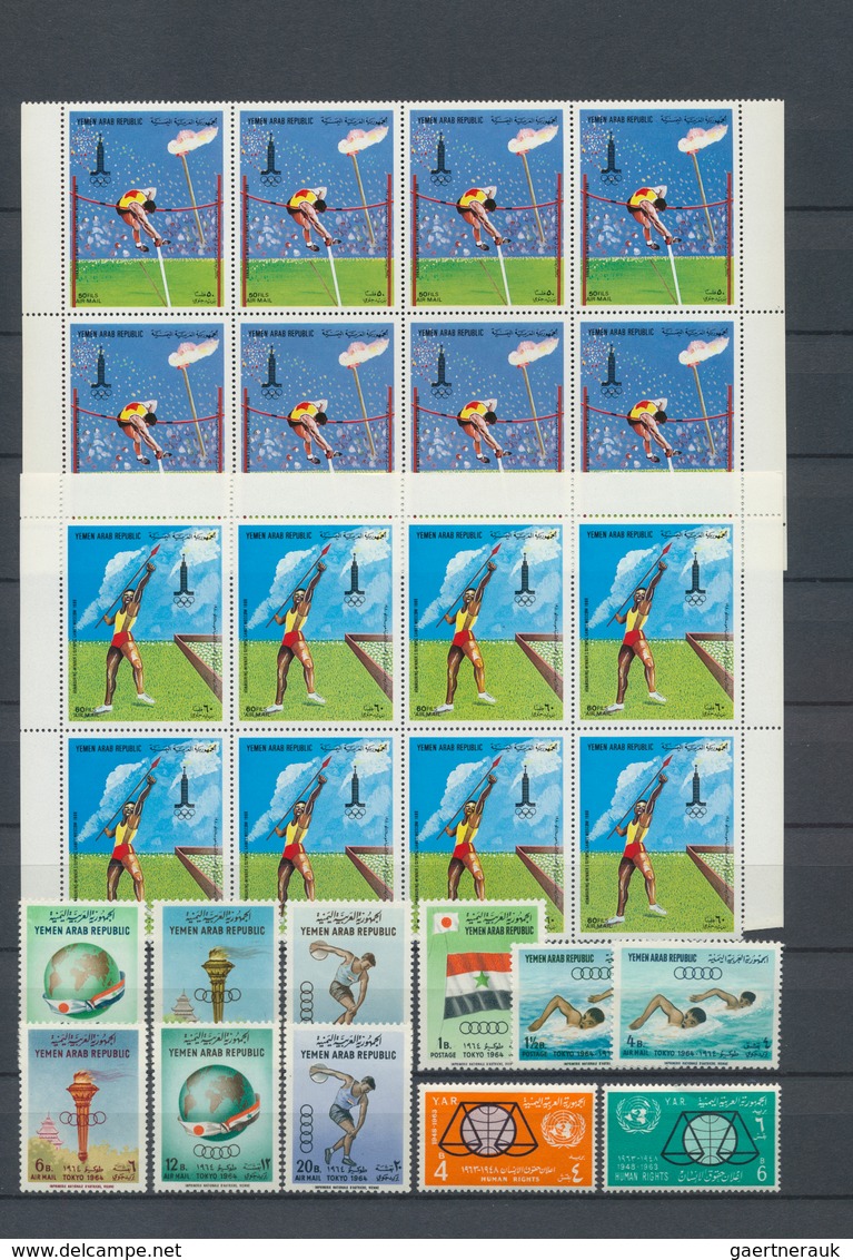 Jemen: 1959/1983, MNH accumulation incl. many complete sets, gold issues, sheets etc. Michel cat.val