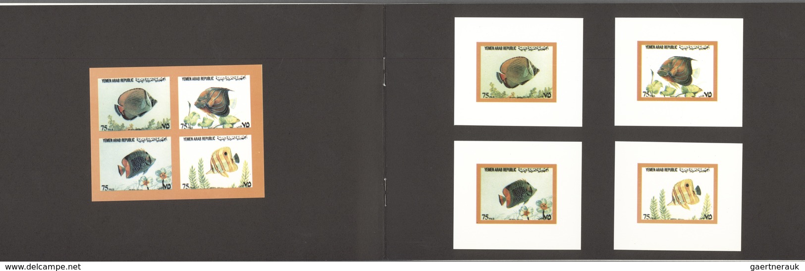 Jemen: 1980/1984 (ca.), 67 Mostly Different Sample Folders Of The Ueberreuter Printing Company With - Yemen