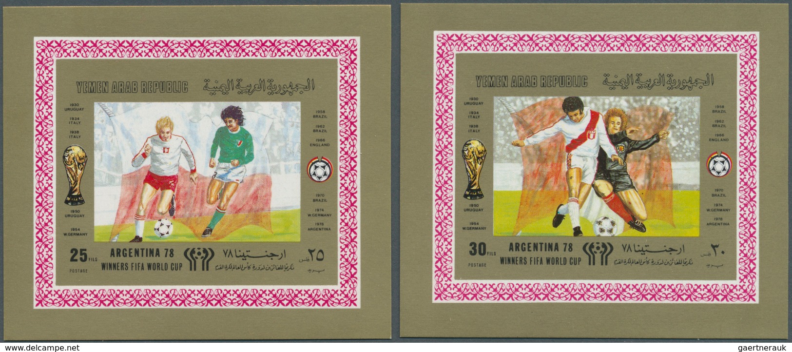 Jemen: 1980/1985, DE LUXE SHEETS, Seven Different Issues With 25 Complete Sets Of De Luxe Sheets Eac - Yemen