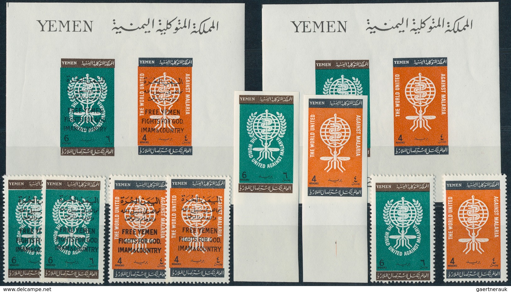 Jemen - Königreich: 1962/1970 (ca.), substantial accumulation in a box with plenty of MNH material o