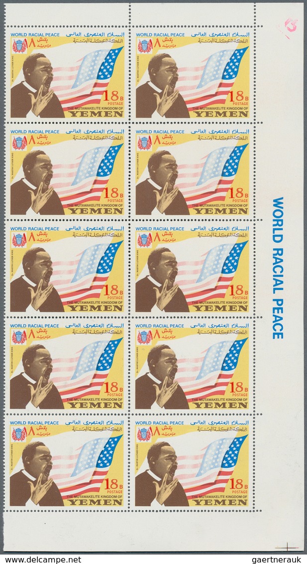 Jemen - Königreich: 1965/1970, mainly MNH balance incl. mini sheets, souvenir sheets, thematic issue