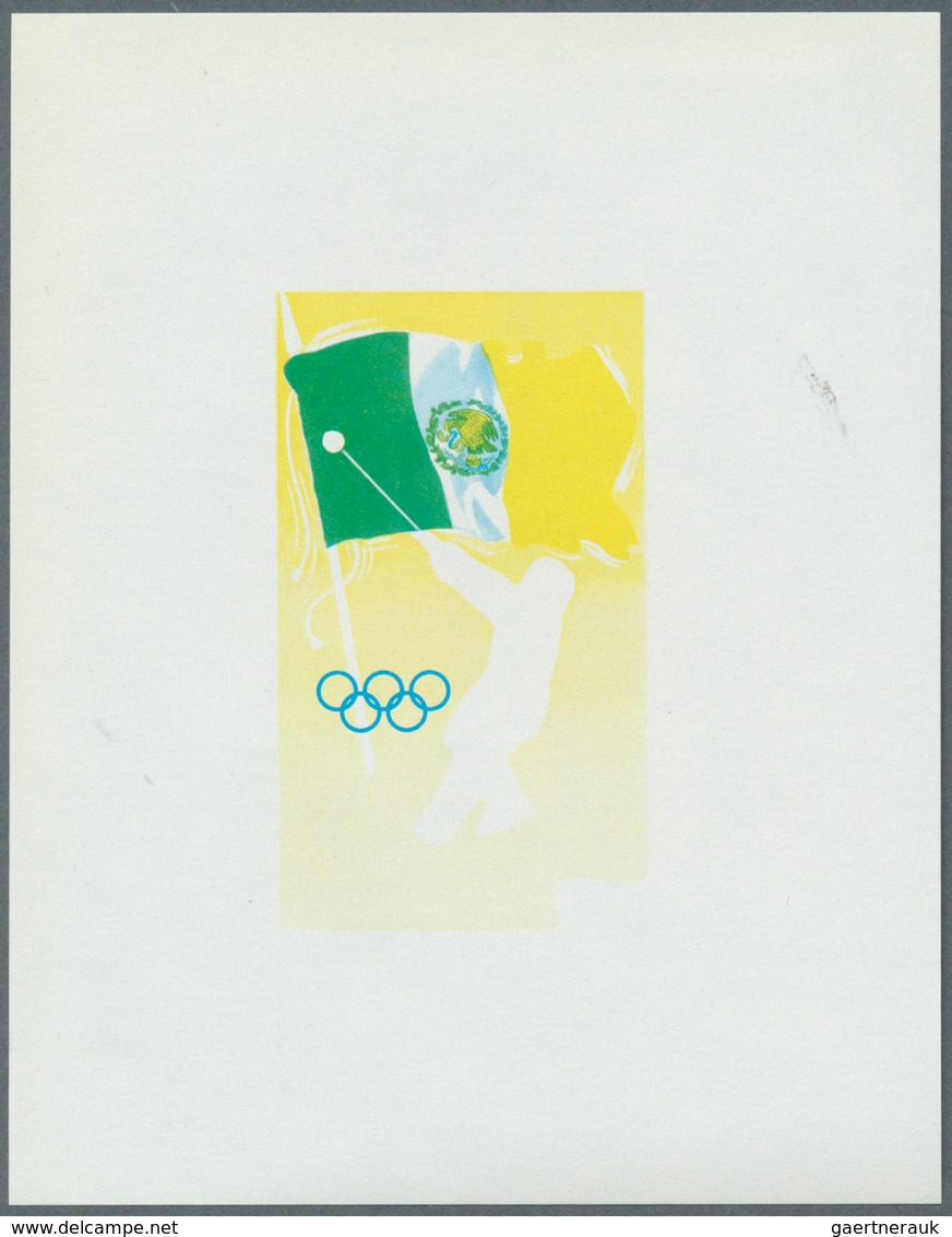 Jemen - Königreich: 1968, Summer OLYMPICS 1924-1968 'National Flags And Venues' 11 Different Imperfo - Yémen