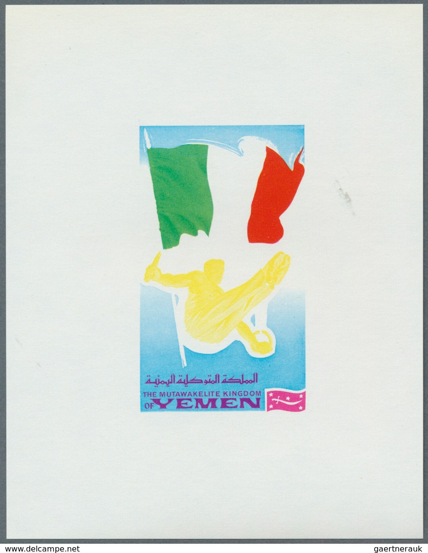 Jemen - Königreich: 1968, Summer OLYMPICS 1924-1968 'National flags and venues' 11 different imperfo