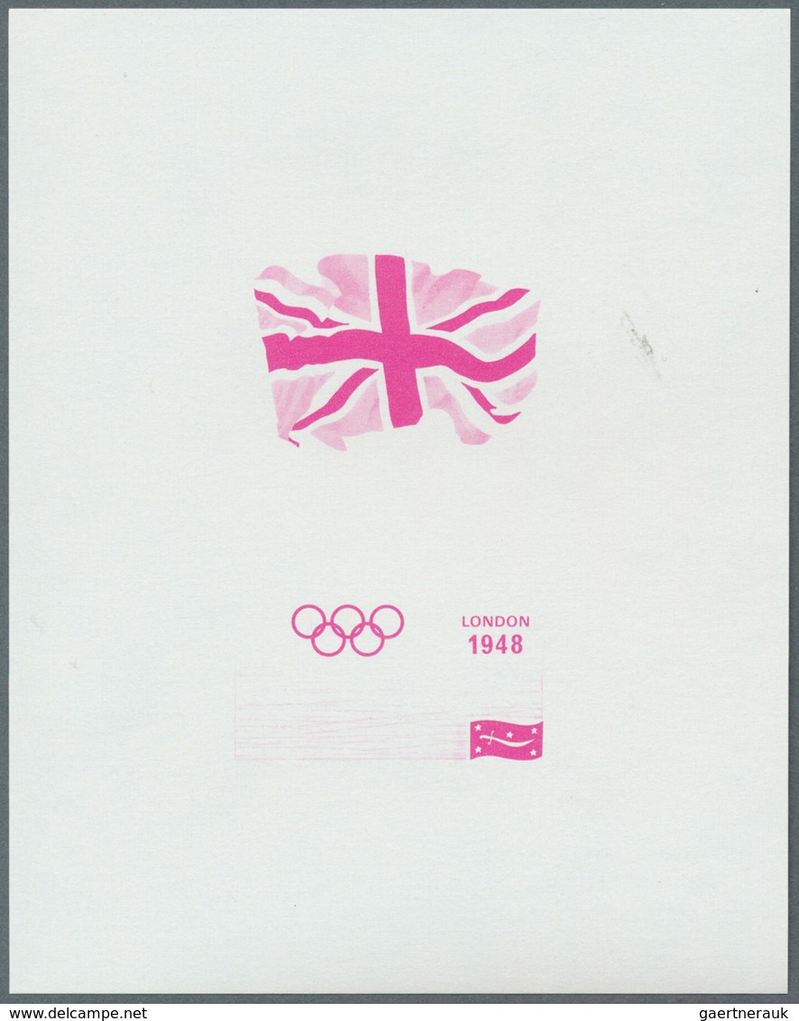 Jemen - Königreich: 1968, Summer OLYMPICS 1924-1968 'National flags and venues' 11 different imperfo