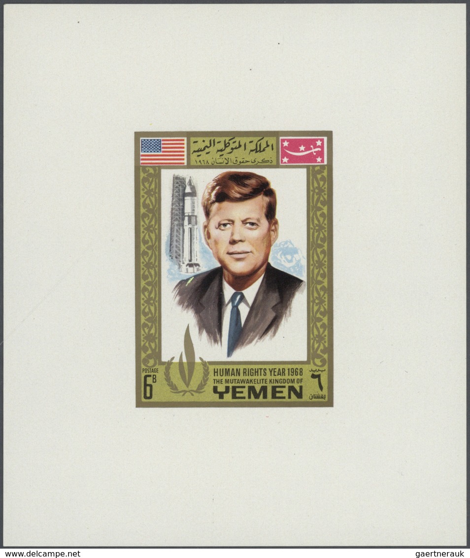 Jemen - Königreich: 1968/1970, U/m Collection Of Apprx. 300 De Luxe Sheets, E.g. Personalities (Kenn - Yémen