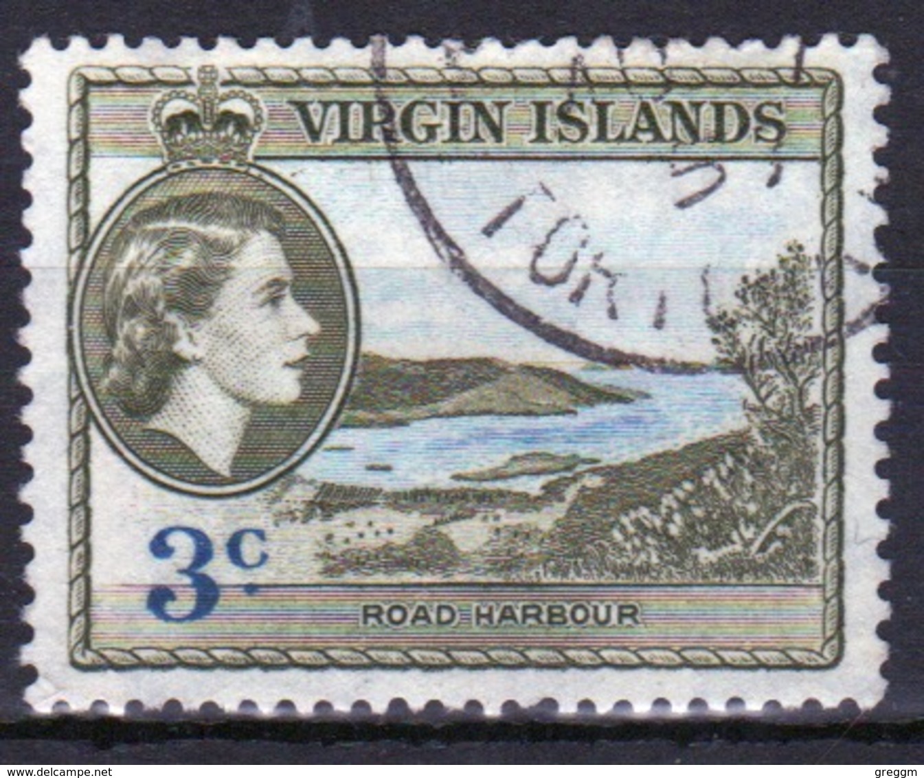 British Virgin Islands 1956 Queen Elizabeth Single 3 Cent Stamp From The Definitive Set. - British Virgin Islands