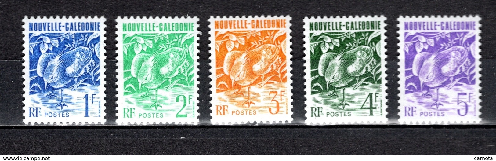 NOUVELLE CALEDONIE  N° 602 à 606   NEUFS SANS CHARNIERE COTE 2.00€  CAGOU OISEAUX ANIMAUX - Unused Stamps