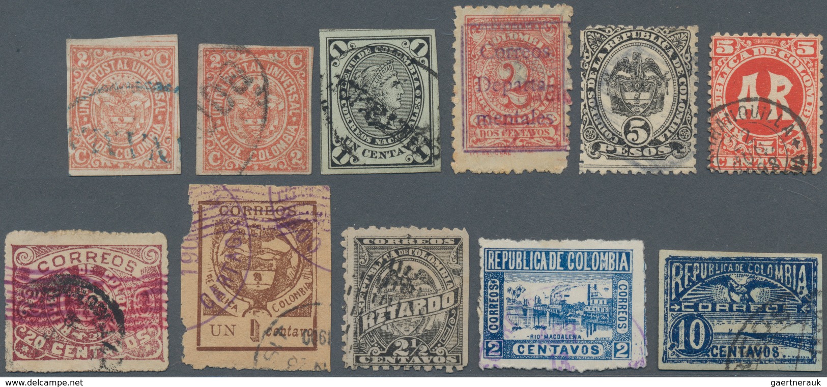 Kolumbien: 1860/1985, Nice Lot Bearing Use Ful Stamps Starting With Many Classic Issues Follwed By S - Kolumbien