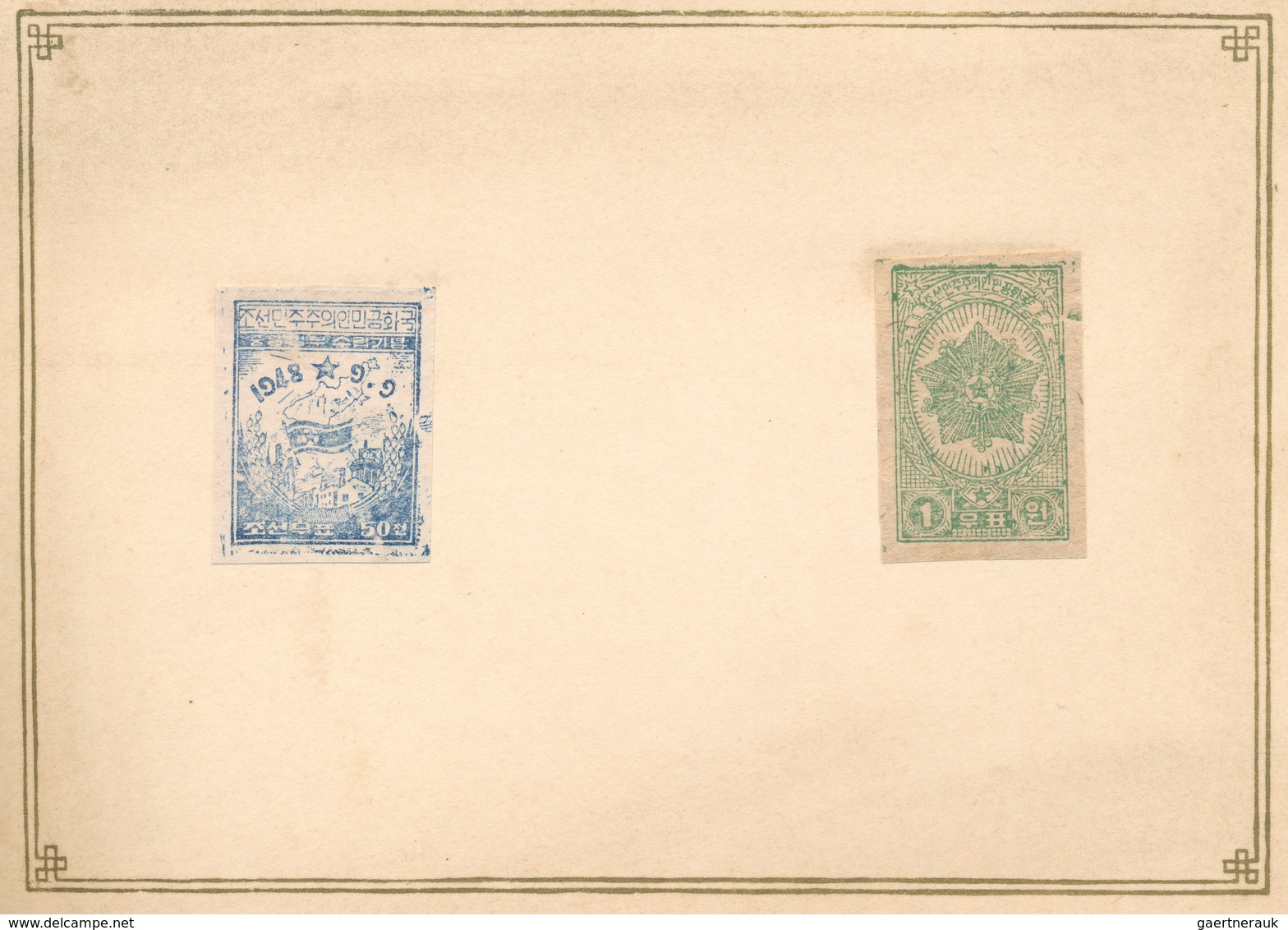 Korea-Nord: 1948/55, Three Presentation Books With 1st Printings Only, Issued Without Gum: Golden Ti - Corée Du Nord