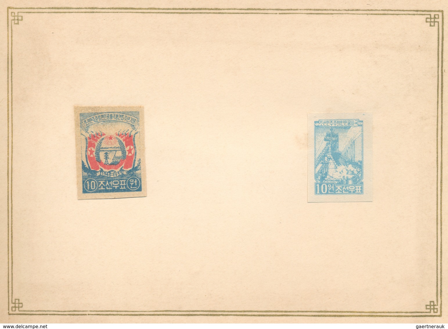 Korea-Nord: 1948/55, Three Presentation Books With 1st Printings Only, Issued Without Gum: Golden Ti - Korea (Nord-)