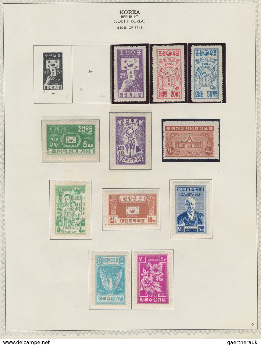 Korea-Süd: 1946/77, MNH But Mainly Mounted Mint (inc. No Gum As Issued) And Very Few Used On Minkus - Korea (Zuid)