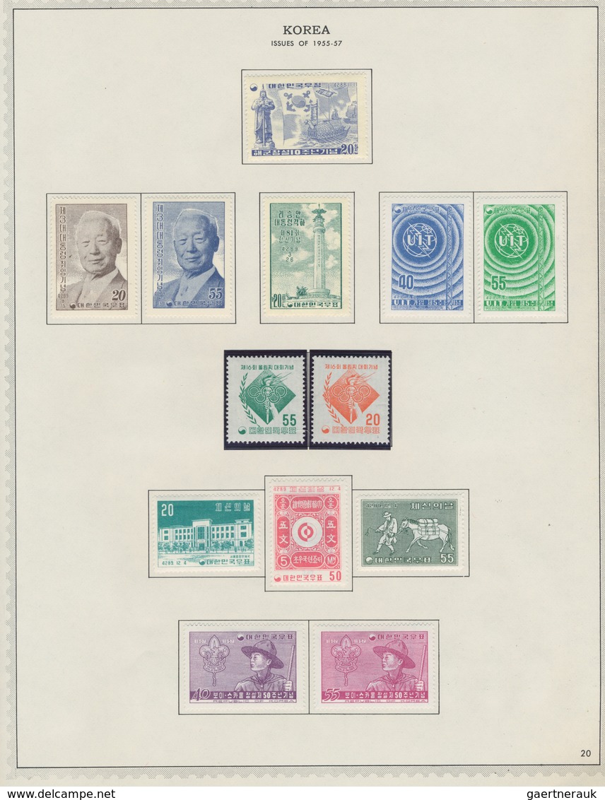 Korea-Süd: 1946/77, MNH But Mainly Mounted Mint (inc. No Gum As Issued) And Very Few Used On Minkus - Korea, South