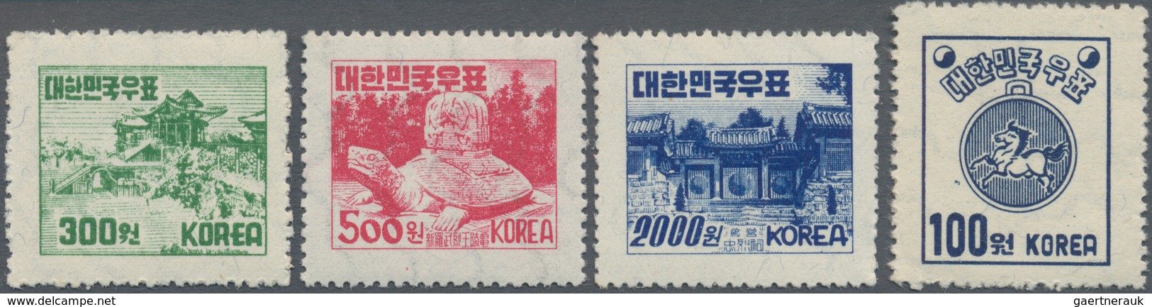 Korea-Süd: 1946/77, MNH but mainly mounted mint (inc. no gum as issued) and very few used on Minkus