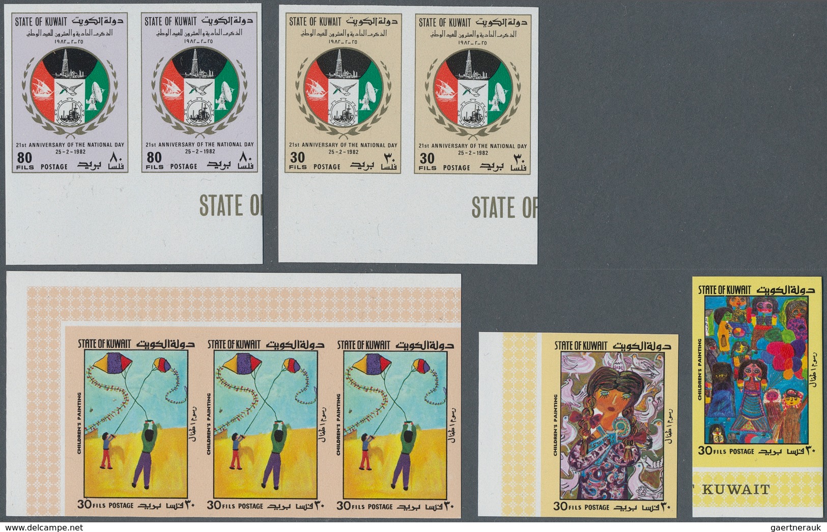 Kuwait: 1970/1992, Lot Of 31.406 IMPERFORATE (instead Of Perforate) Stamps MNH, Showing Various Topi - Koweït