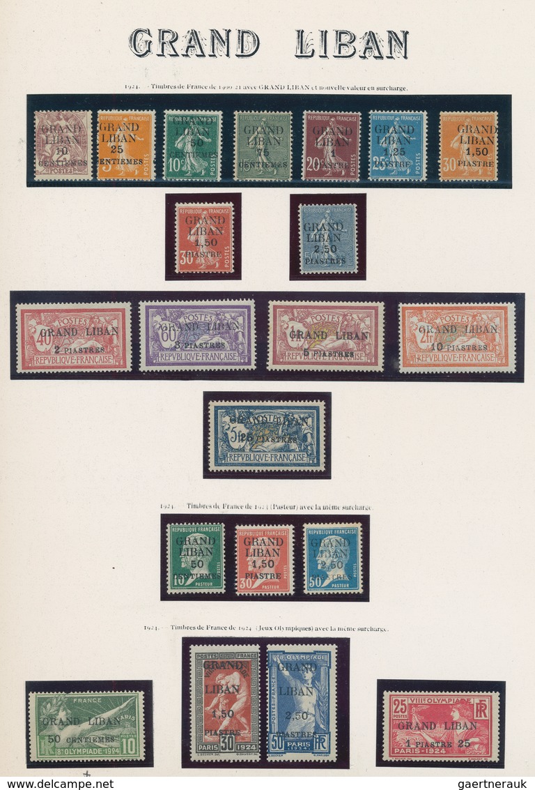 Libanon: 1924/1945, A Mint Collection On Yvert Album Pages, Well Collected Throughout Incl. Both Set - Lebanon