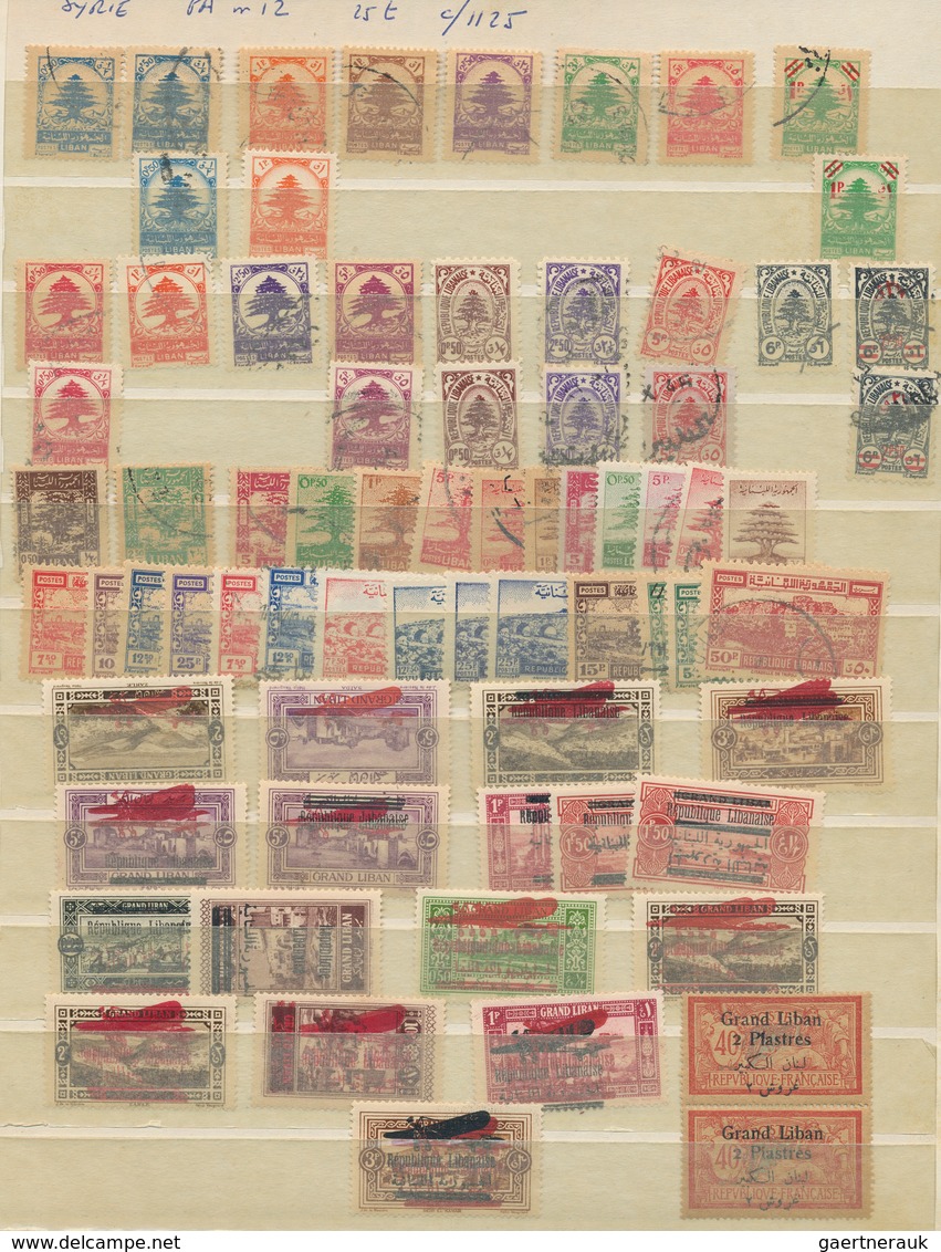 Libanon: 1924/1945, Mint And Used Collection/assortment On Album Pages/stock Sheets, Incl. Both Sets - Líbano