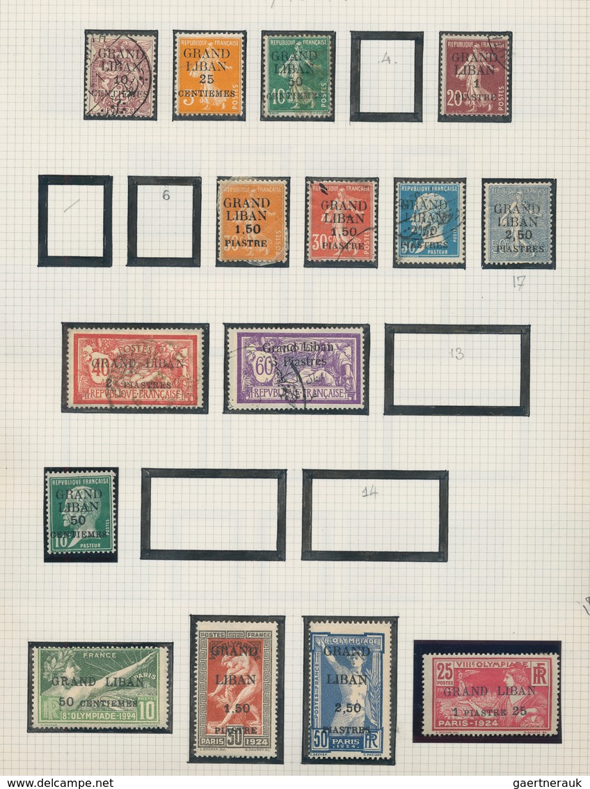 Libanon: 1924/1945, Mint And Used Collection/assortment On Album Pages/stock Sheets, Incl. Both Sets - Líbano