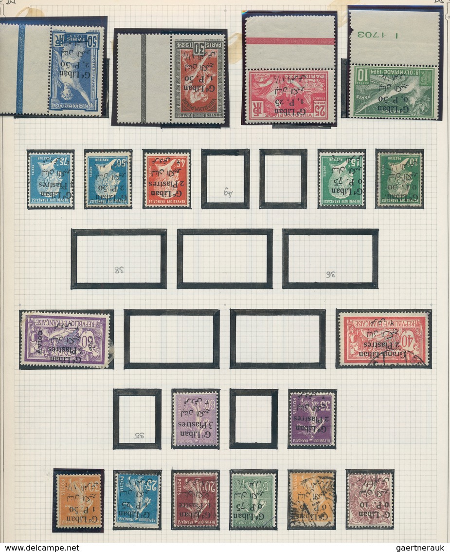 Libanon: 1924/1945, Mint And Used Collection/assortment On Album Pages/stock Sheets, Incl. Both Sets - Líbano