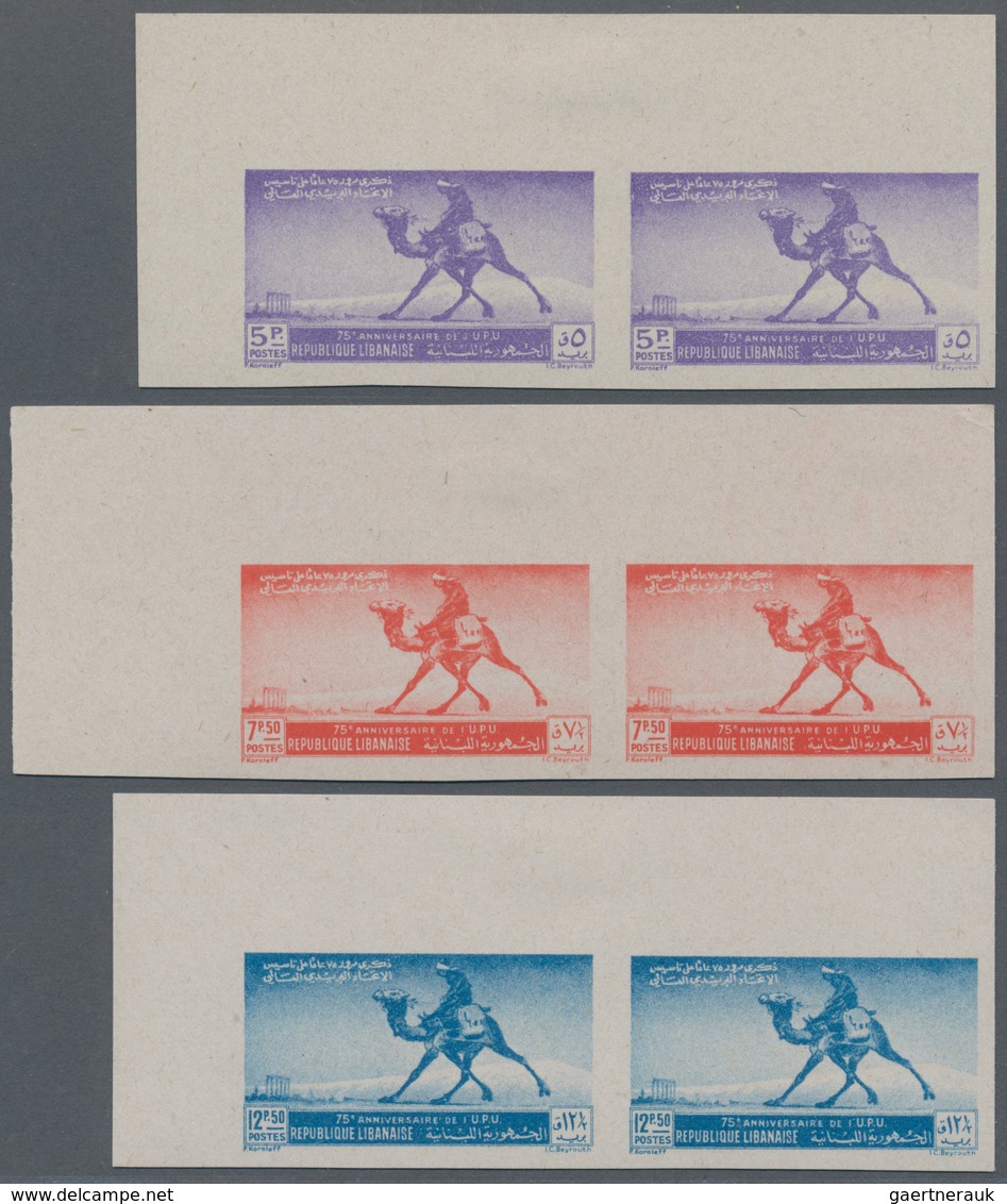 Libanon: 1924/1959, specialised assortment incl. overprint varieties (some signed Calves), rare impe