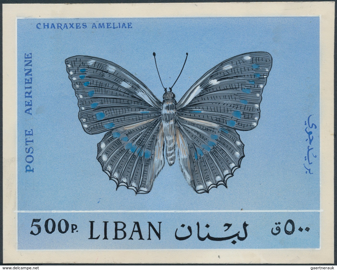 Libanon: 1930/1966. Whopping collection of 174 ARTIST'S DRAWINGS for stamps of the named period, sto