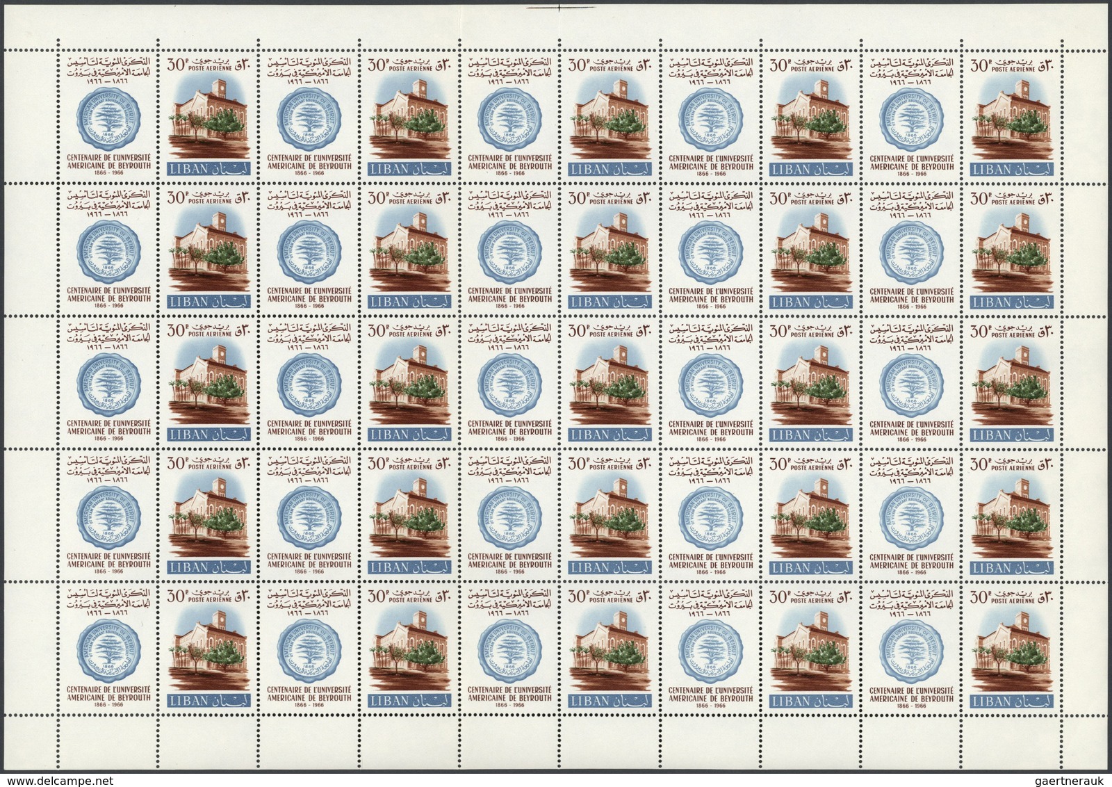 Libanon: 1966/1988, Chiefly 1980s, U/m Accumulation Of Complete Sheets And Large Units, Mainly Compl - Libanon