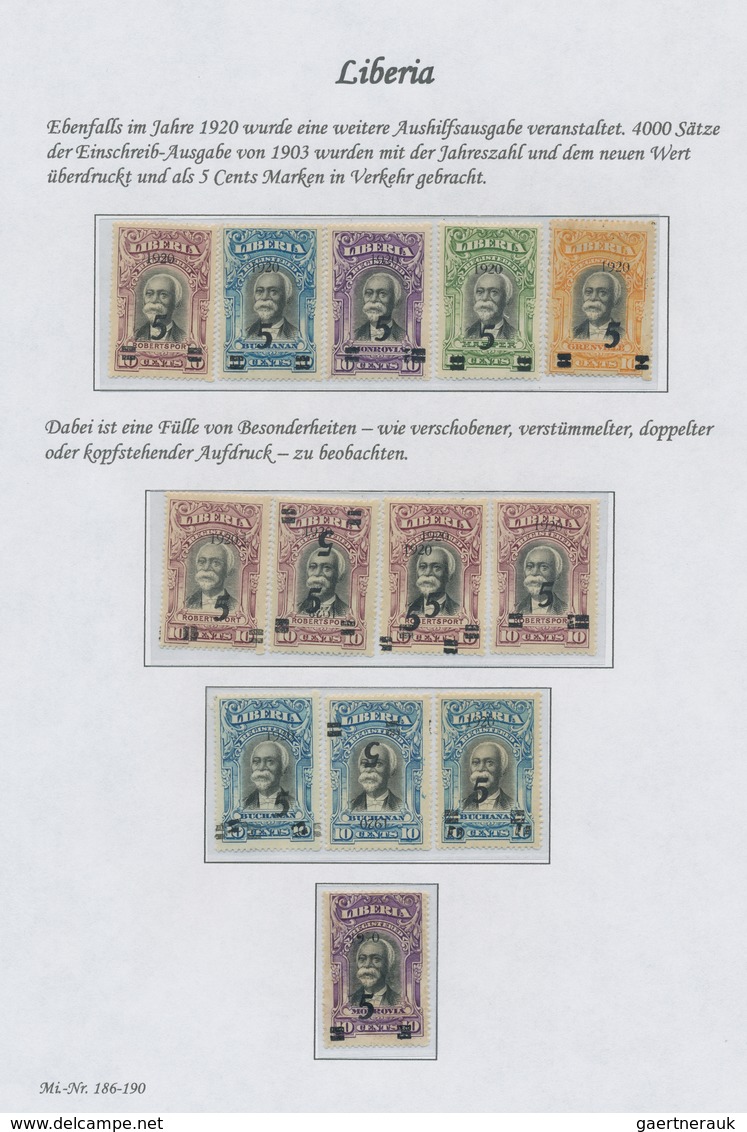 Liberia: 1860-1998, comprehensive and highly specialised collection including service and postage du