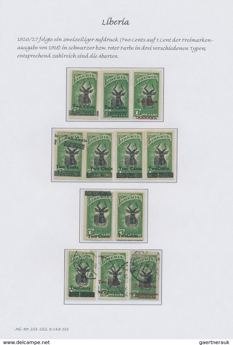 Liberia: 1860-1998, comprehensive and highly specialised collection including service and postage du