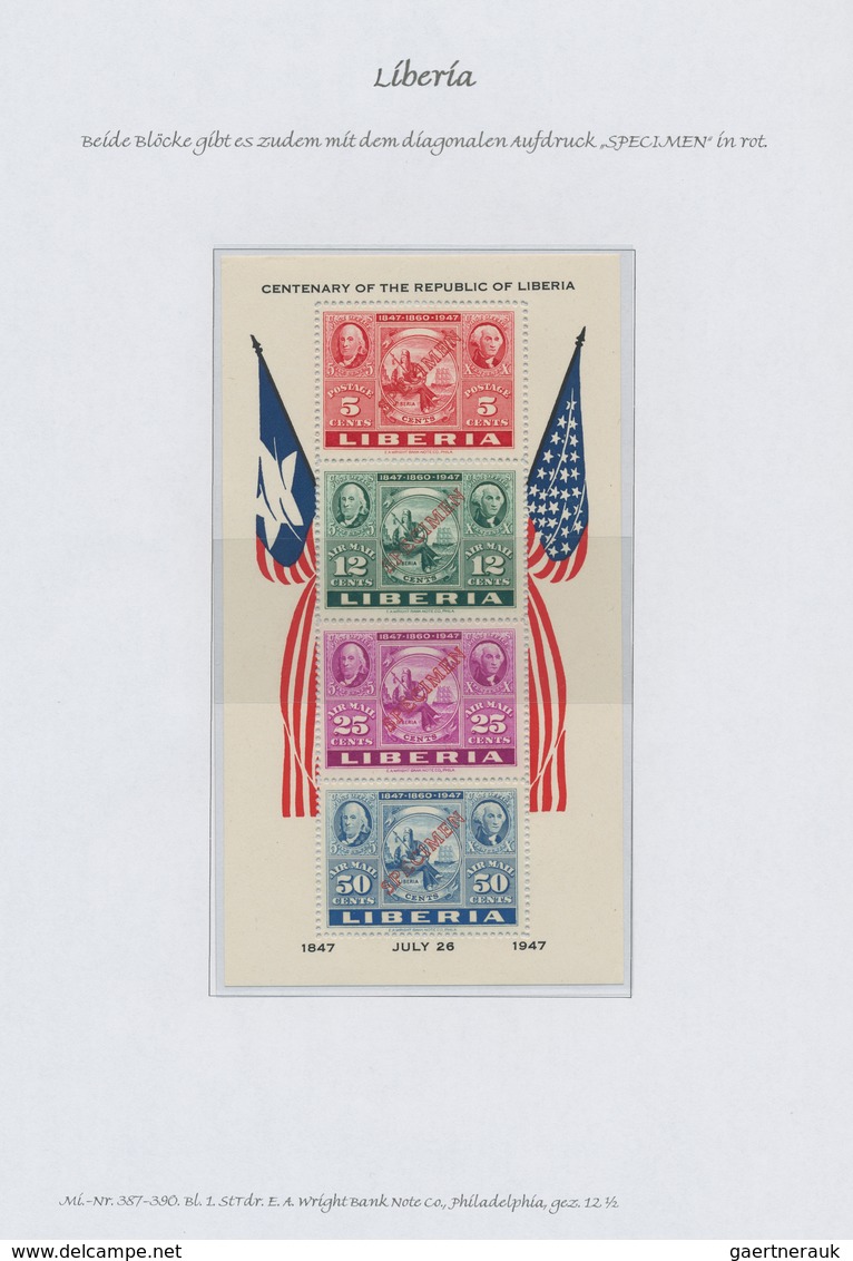 Liberia: 1860-1998, comprehensive and highly specialised collection including service and postage du