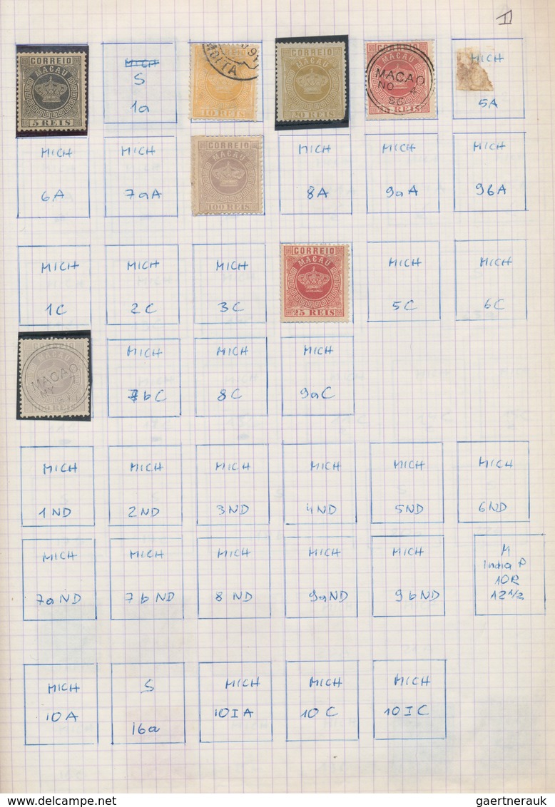 Macau: 1884/2006, Collection In Two Self-made Albums, Mostly MH And Used, Hinged To The Album, A Num - Used Stamps