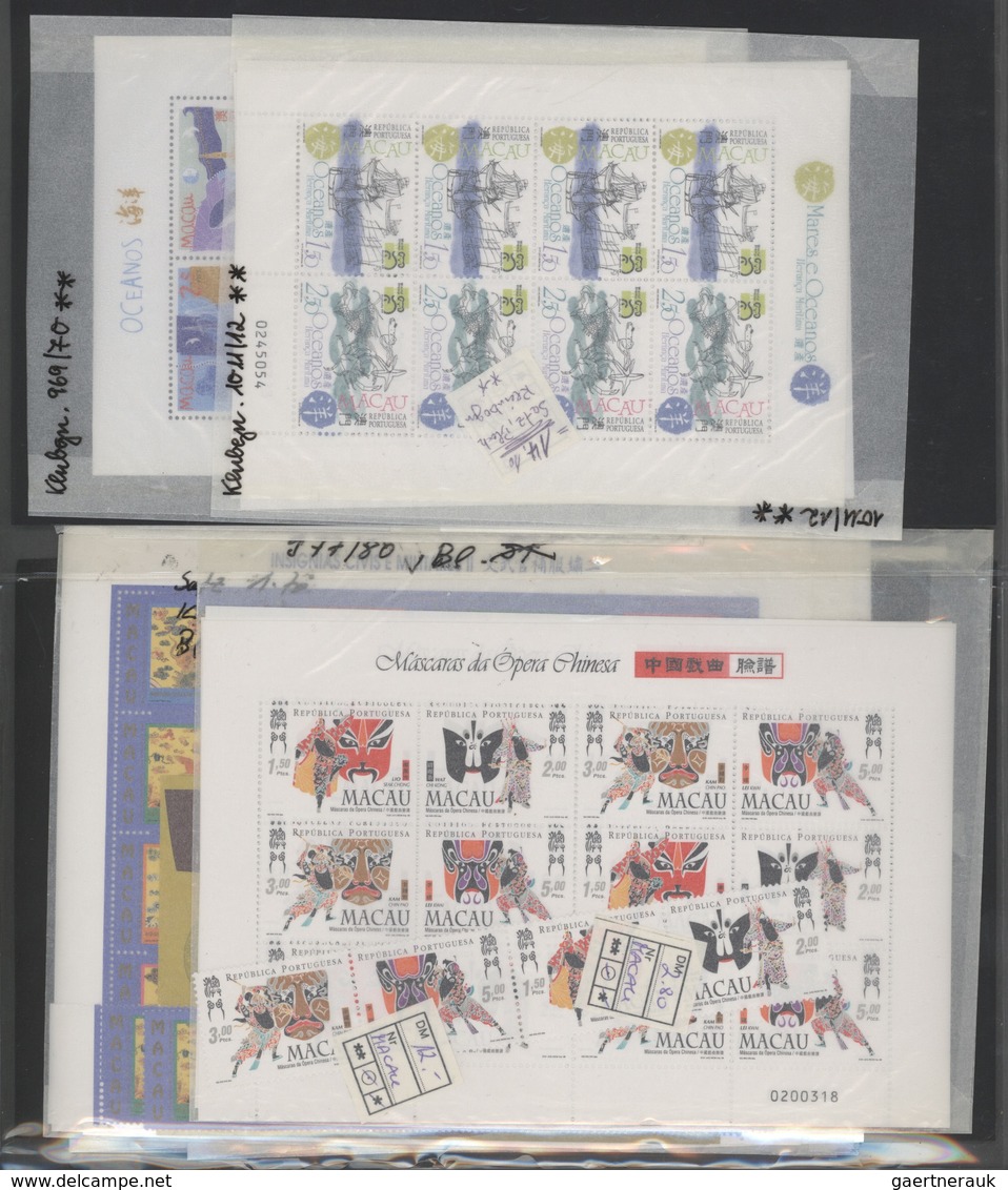 Macau: 1898/1999 (ca.), Dealer Stock On Stock Cards And In Album, With Many Better Materials From Mi - Used Stamps