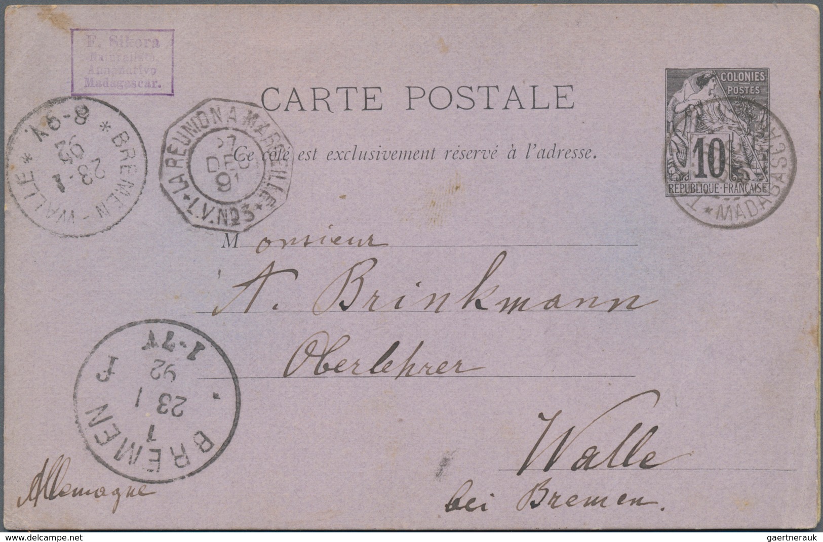 Madagaskar: 1891/1936 21 Unused And Used Postal Stationery Cards, Lettercards, Envelopes And Wrapper - Madagaskar (1960-...)
