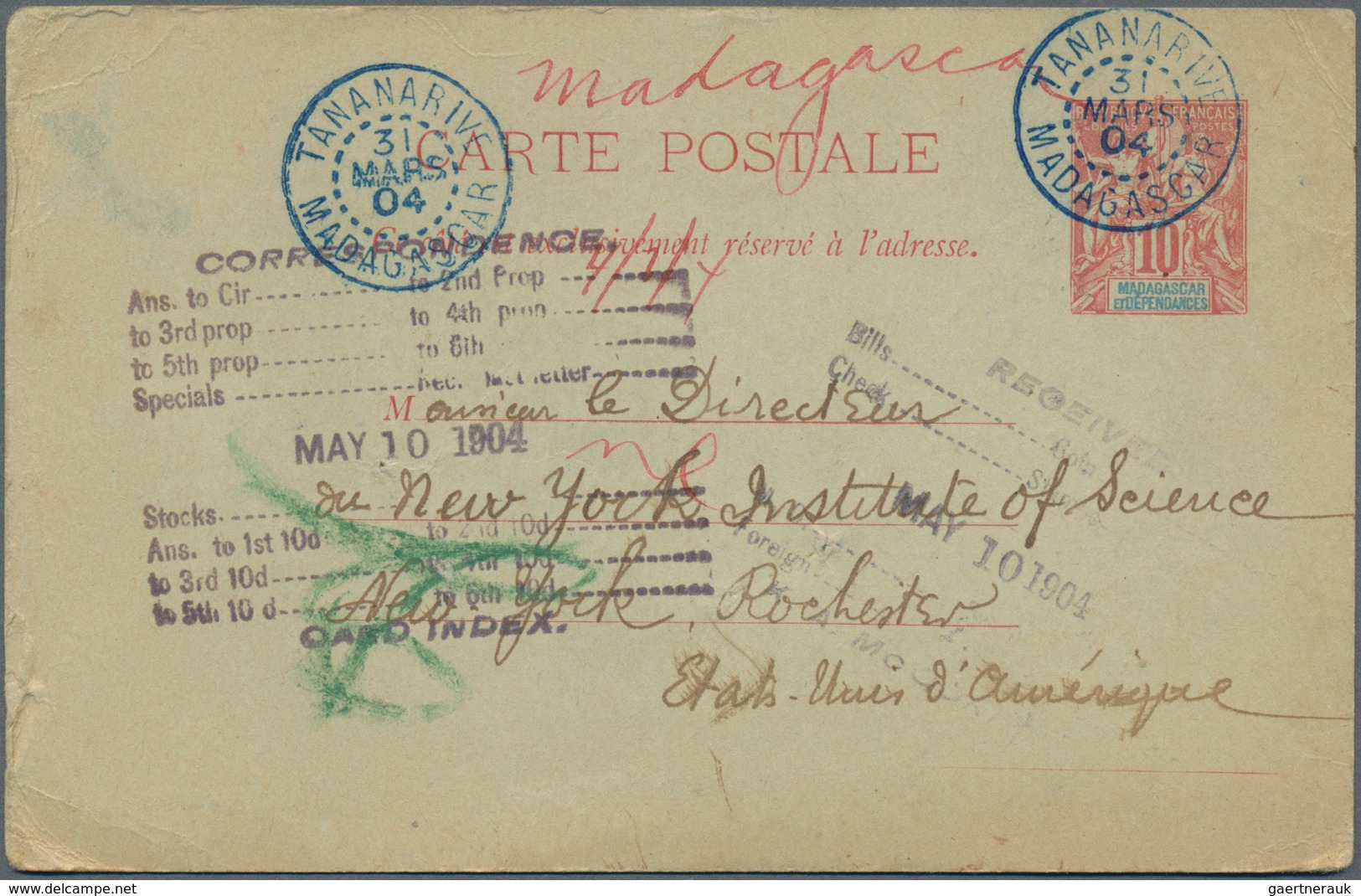 Madagaskar: 1891/1936 21 Unused And Used Postal Stationery Cards, Lettercards, Envelopes And Wrapper - Madagascar (1960-...)