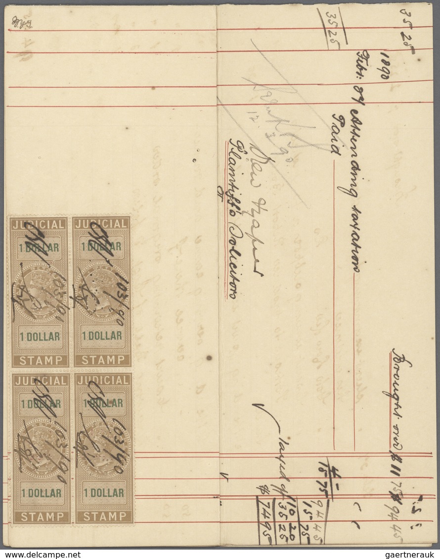 Malaiische Staaten - Straits Settlements: 1868-1890 JUDICAL Fiscals: Collection Of 42 Judical Docume - Straits Settlements